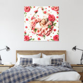 Sacred Bloom vom Januar - Baby Girl Portrait Leinwanddruck (Insitu (Schlafzimmer))