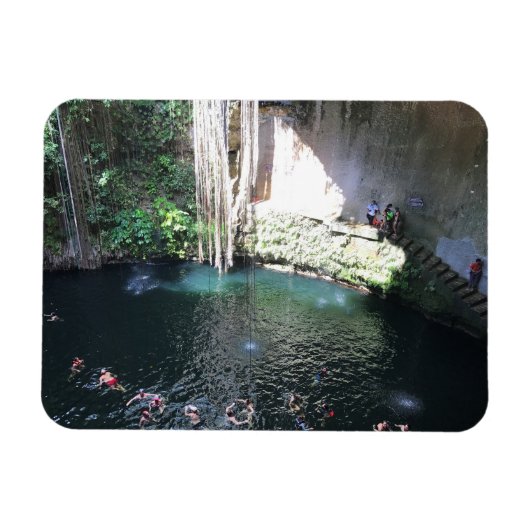 Sacred Blue Cenote, Ik Kil, Mexico, #4 Foto Magnet (Horizontal)