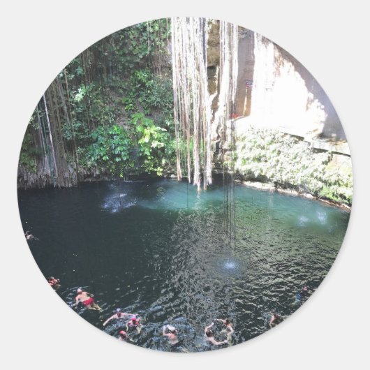 Sacred Blue Cenote, Ik Kil, Mexico #4 Stickers (Vorderseite)