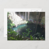Sacred Blue Cenote, Ik Kil, Mexico Postcard Postkarte (Vorne/Hinten)