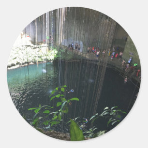 Sacred Blue Cenote, Ik Kil, Mexico Stickers