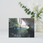 Sacred Blue Cenote, Ik Kil, Mexiko #4 Postcard Postkarte (Stehend Vorderseite)