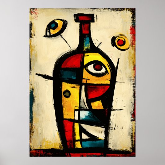 Sacred Bottle Contemporary Abstract Expressionism Poster (Vorne)