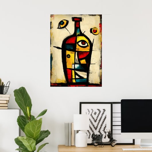 Sacred Bottle Contemporary Abstract Expressionism Poster (Heimbüro)