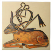 Sacred Bull Egyptian 3D 3 Fliese (Vorderseite)