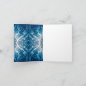 Sacred Cosmic Flow - Blue Silver Symmetrie Einladung (Innenseite)