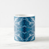 Sacred Cosmic Flow - Blue Silver Symmetrie Kaffeetasse (Mittel)