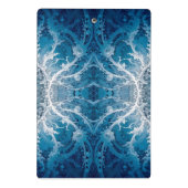 Sacred Cosmic Flow - Blue Silver Symmetrie Mini Klemmbrett (Rückseite)