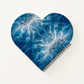 Sacred Cosmic Flow - Blue Silver Symmetrie Notizblock (Rückseite)