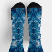 Sacred Cosmic Flow - Blue Silver Symmetrie Socken (Oben)