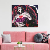 Sacred - Der dunkle Engel stickte Leinendrucke Leinwanddruck (Insitu (Wohnzimmer))
