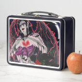 "Sacred" Dunkler Engel mit Logo Metall Brotdose (Beispiel)