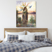 Sacred Elephant (Péri) von Gustave Moreau Leinwanddruck (Insitu (Schlafzimmer))