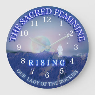 Sacred Feminine Rising - Mother Mary Wall Clock Große Wanduhr