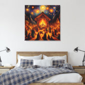 Sacred Fire Beneath the Starry Night Leinwanddruck (Insitu (Schlafzimmer))