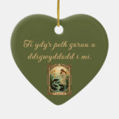 Sacred Fish of Saint Dwynwen's Well in Wales Keramik Ornament (Hinten)