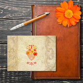 Sacred Floral Heart Mexican Baroque Muse Mitteilungskarte