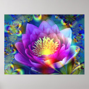Sacred Flower of Love & Peace - Poster