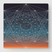 Sacred G Sunset Quadratische Wanduhr (Vorderseite)