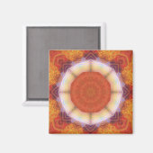 Sacred Geometric Fraktal Mandala Magnet (Vorderseite/Rückseite)