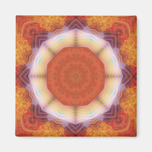 Sacred Geometric Fraktal Mandala Magnet (Vorne)