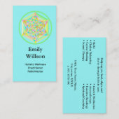 Sacred Geometric Star Wellness Holographic  Visitenkarte (Vorne/Hinten)