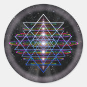 Sacred Geometry 9 Runder Aufkleber (Vorderseite)