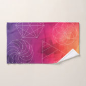 Sacred Geometry Bright Polygons Badhandtuch Set (Handtuch)
