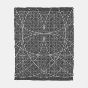 Sacred Geometry Circles Blume of Life Fleecedecke