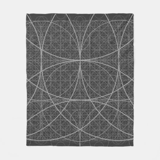 Sacred Geometry Circles Blume of Life Fleecedecke (Vorderseite)