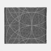 Sacred Geometry Circles Blume of Life Fleecedecke (Vorderseite (Horizontal))