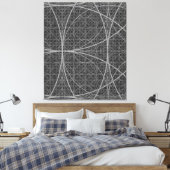 Sacred Geometry Circles Blume of Life Leinwanddruck (Insitu (Schlafzimmer))