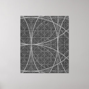 Sacred Geometry Circles Blume of Life Leinwanddruck