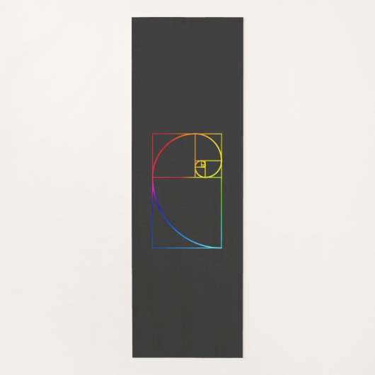 Sacred Geometry Fibonacci Spiral Yogamatte (Vorderseite)