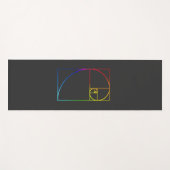 Sacred Geometry Fibonacci Spiral Yogamatte (Vorderseite (Horizontal))