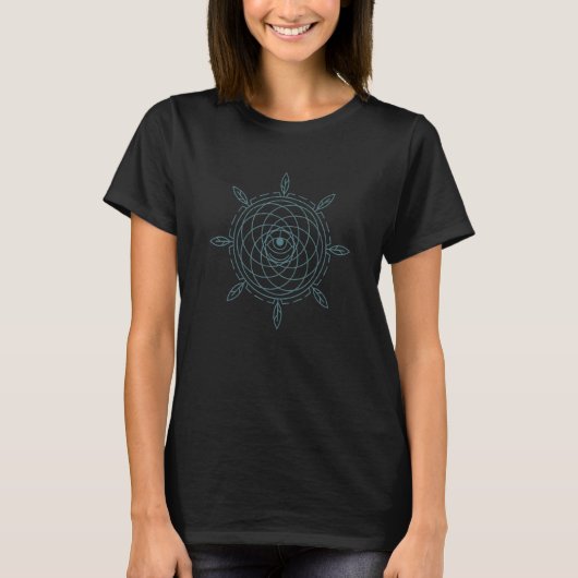 Sacred Geometry Fraktal Patternsart Gutes Leben Ma T-Shirt (Vorderseite)