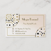 Sacred Geometry Gold & Black Yoga Spiritueller Coa Visitenkarte (Rückseite)