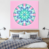Sacred Geometry Mandala 11 Canvas Print Leinwanddruck (Insitu (Schlafzimmer))