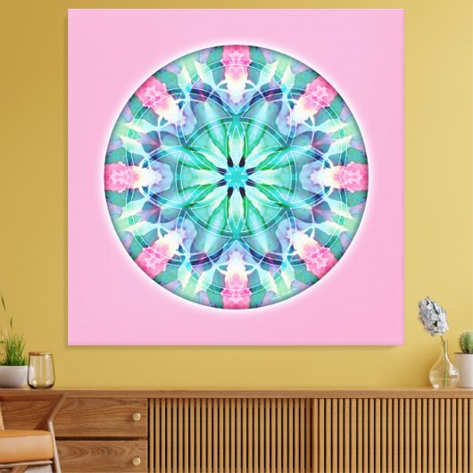 Sacred Geometry Mandala 11 Canvas Print Leinwanddruck (Insitu (Wohnzimmer))