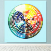 Sacred Geometry Mandala 8 Canvas Print Leinwanddruck (Insitu (Holzboden))