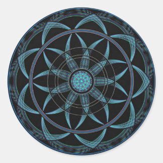 Sacred Geometry Mandala - Bliss Runder Aufkleber