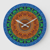 Sacred Geometry Mandala Clock Große Wanduhr (Vorderseite)