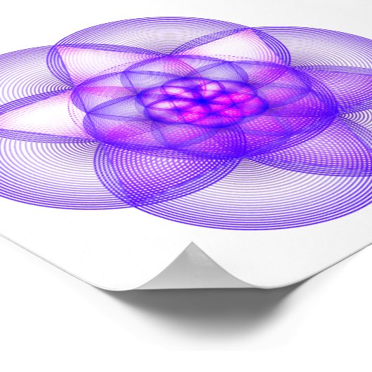 Sacred Geometry Mandala - Das Genesis-Muster Poster (Ecke)