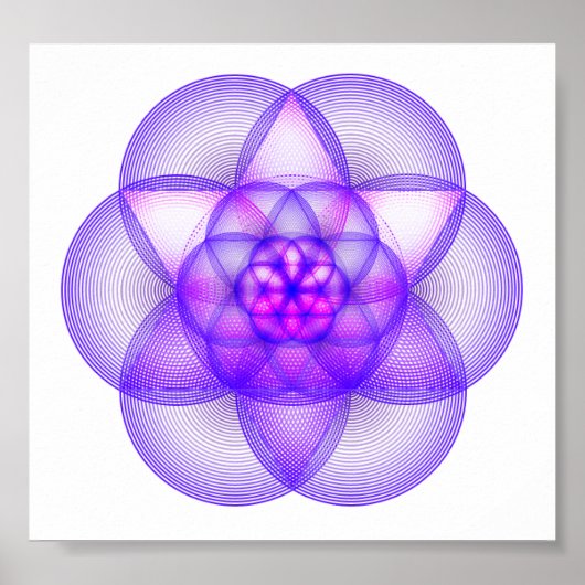 Sacred Geometry Mandala - Das Genesis-Muster Poster (Vorne)