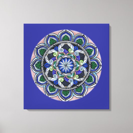 Sacred Geometry Mandala Leinwanddruck (Vorderseite)