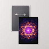 Sacred Geometry Mandala – Light Within the Cosmos Button (Vorderseite/Rückseite)