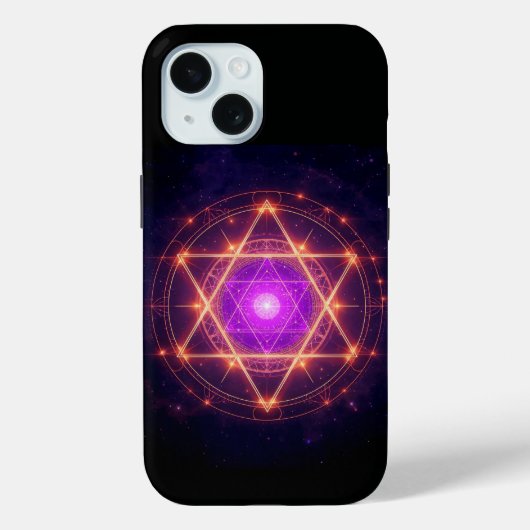 Sacred Geometry Mandala – Light Within the Cosmos Case-Mate iPhone Hülle (Rückseite)