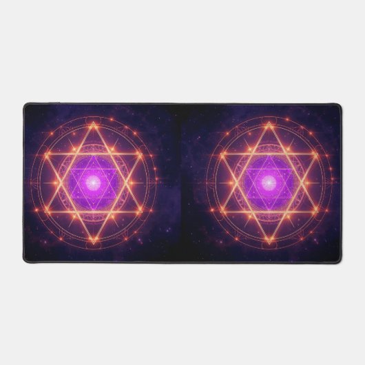 Sacred Geometry Mandala – Light Within the Cosmos Schreibtischunterlage (Vorderseite)