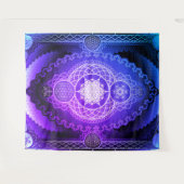 Sacred Geometry Mandala, Metatron's Cube, Blume Wandteppich (Vorderseite (Horizontal))