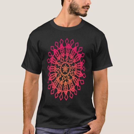 Sacred Geometry Mandala Spiritual Graphic T-Shirt (Vorderseite)